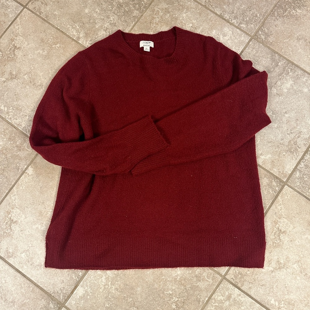 J. Crew Women's Burgundy Crewneck Sweater